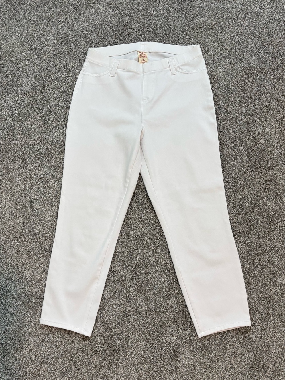 Faded Glory White Stretch Capri Pants Size M 8-10 NWOT